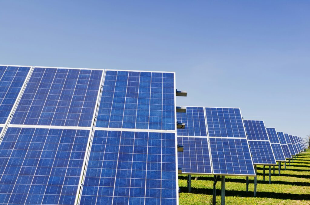 solar panels generating renewable energy for resilient home power